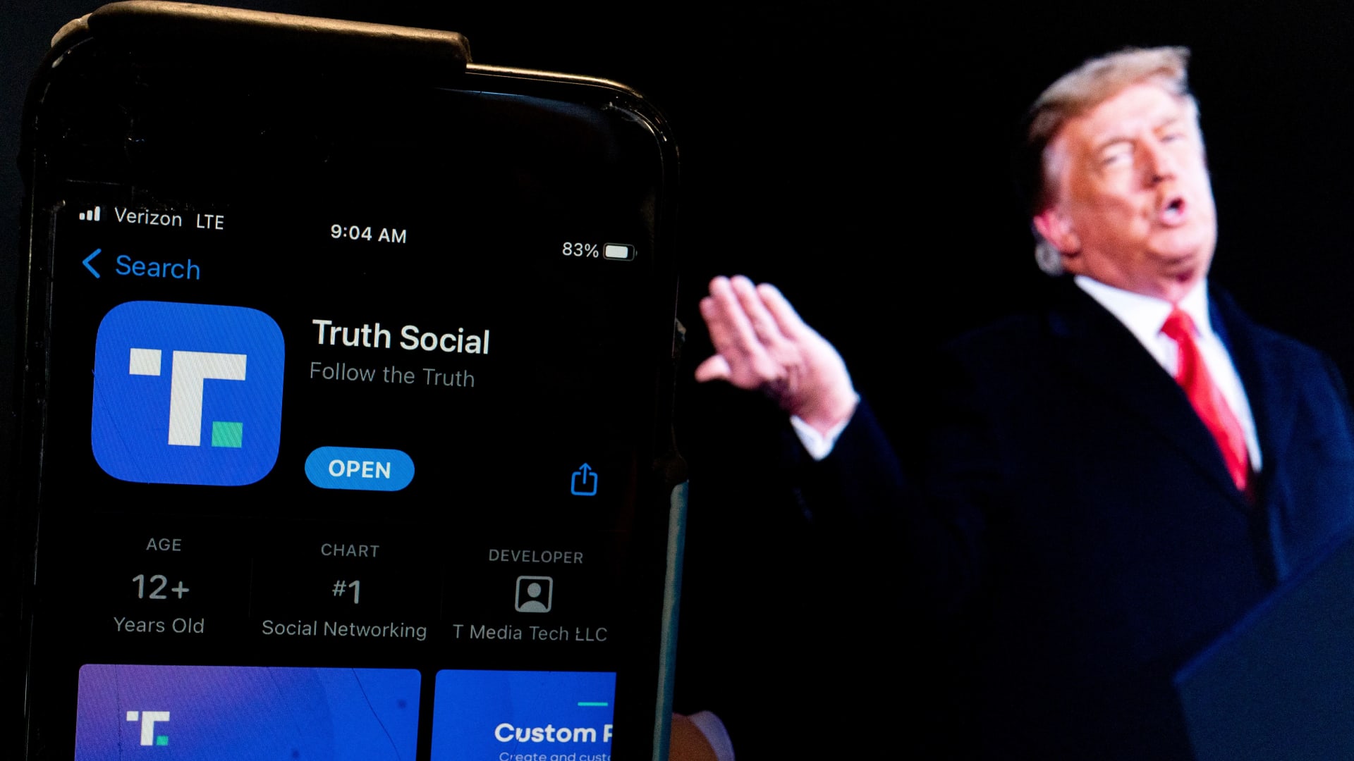 Truth Social merger partner's stock falls after Trump candidates flop in midterms