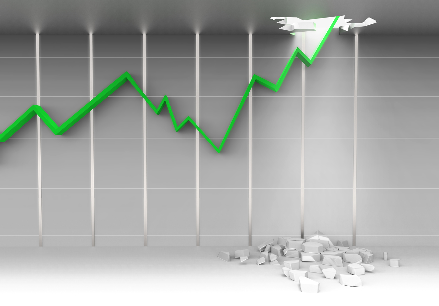 Arrow pointing up, Stock price increasing, Bullish stock price movement