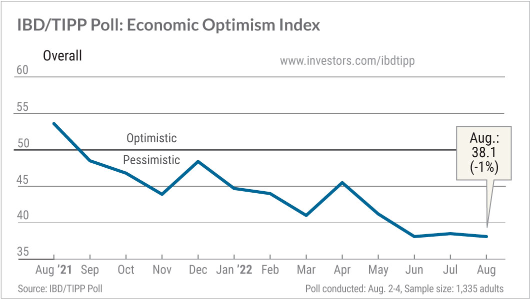 IBD/TIPP Poll For August 2022: Tracking The U.S. Economy With The Economic Optimism Index