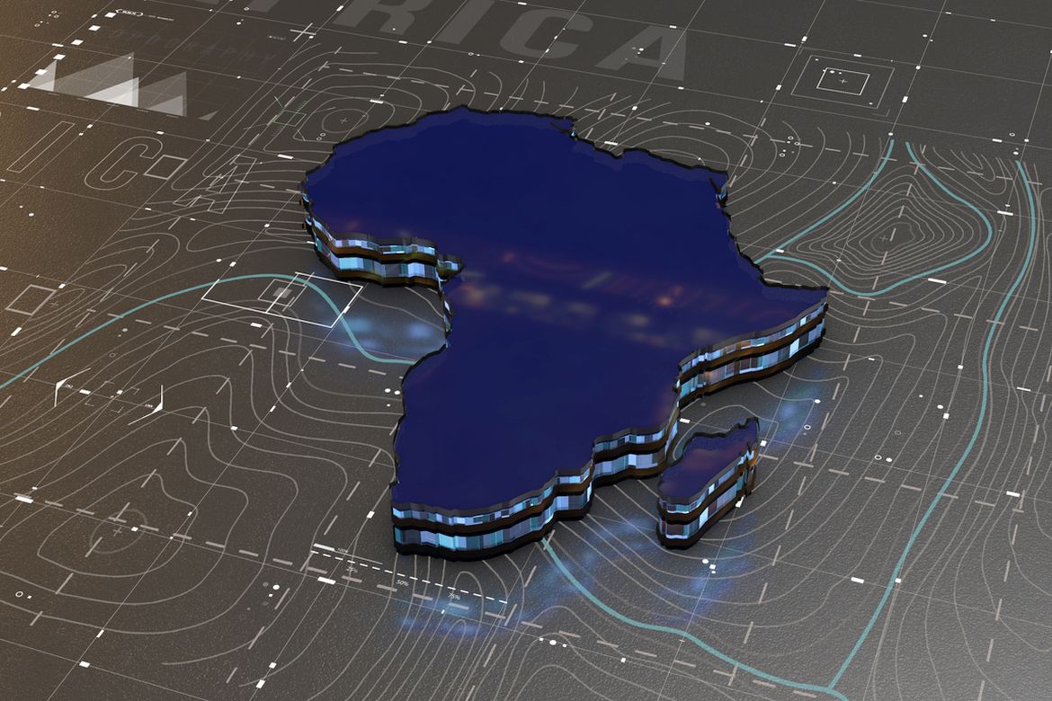 Africa map Digital
