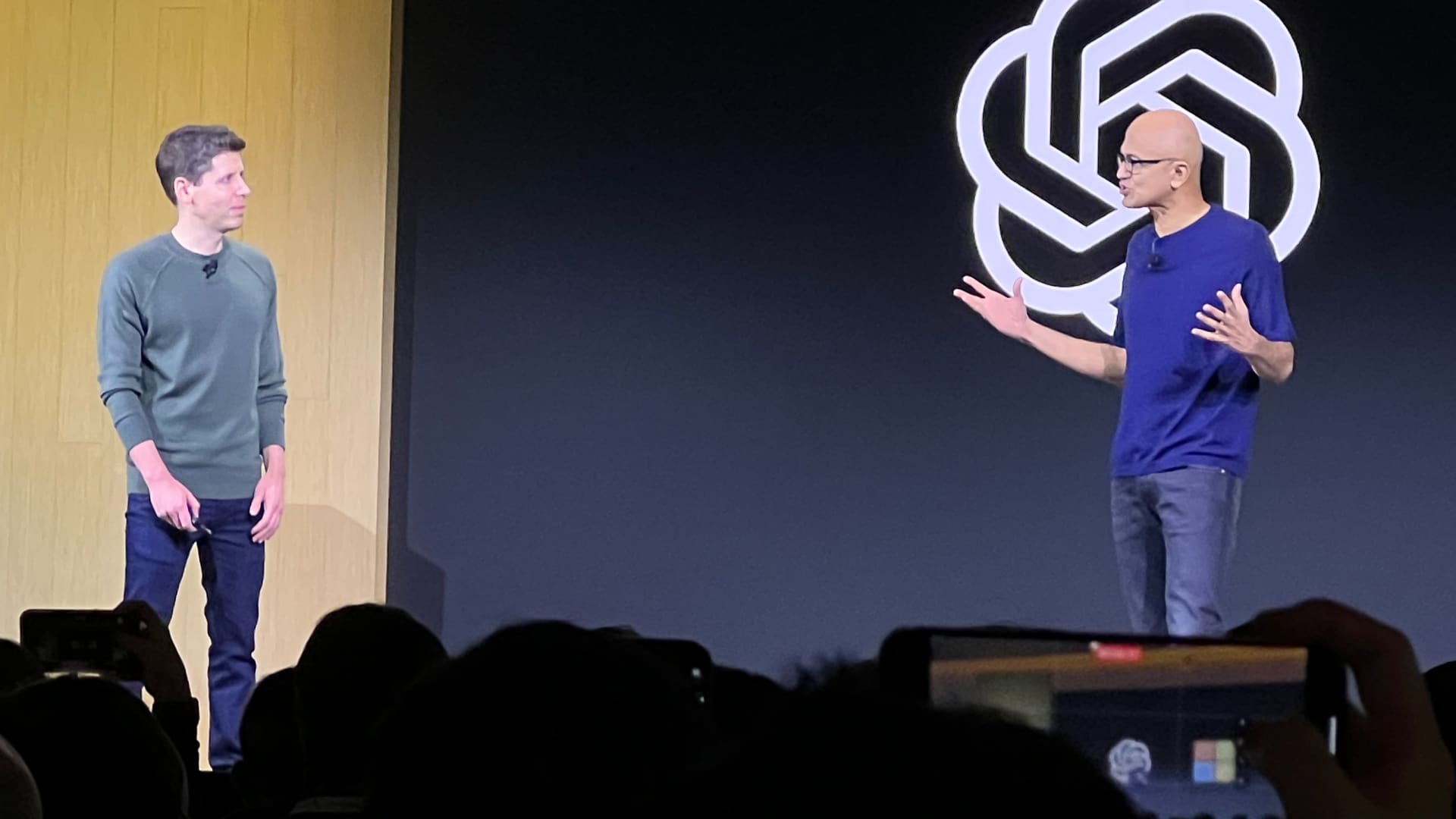 Microsoft CEO Nadella makes surprise appearance at OpenAI event