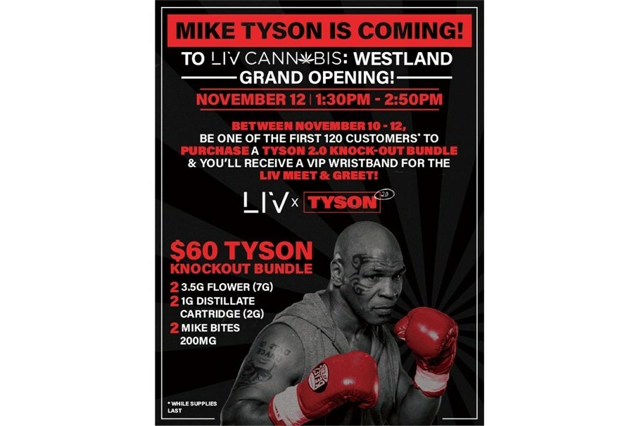 Mike Tyson At Grand Opening Of Michigan's LIV Cannabis: Westland, Meet The Boxing Legend In Person