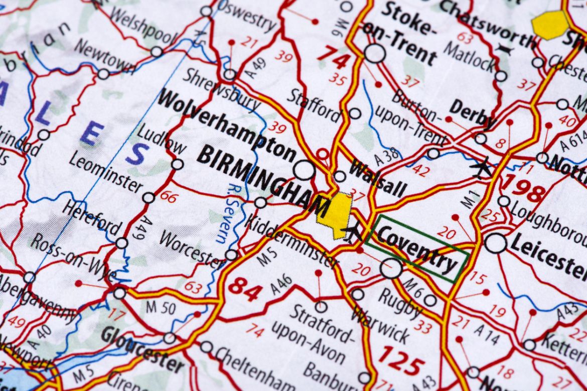 Birmingham map UK