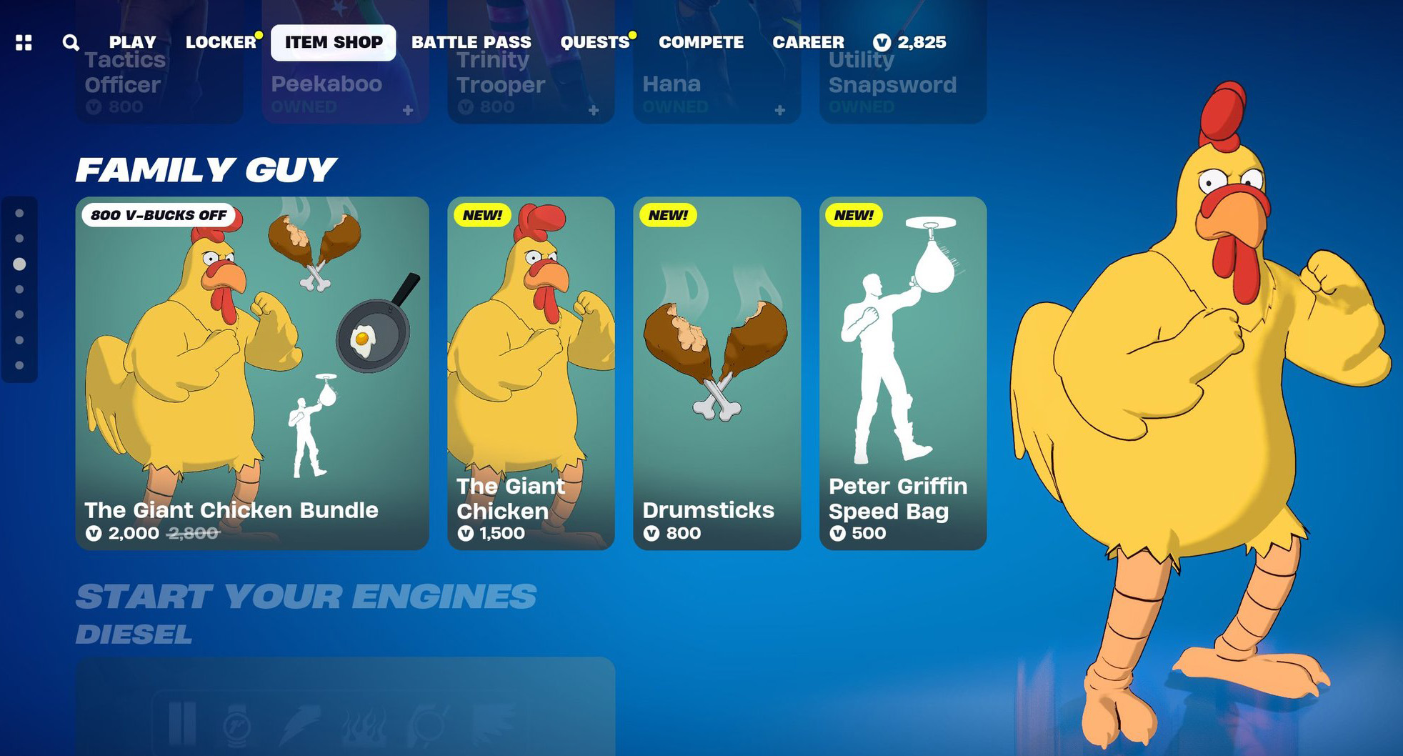 New Family Guy Fortnite skin is “pay-to-lose” say players