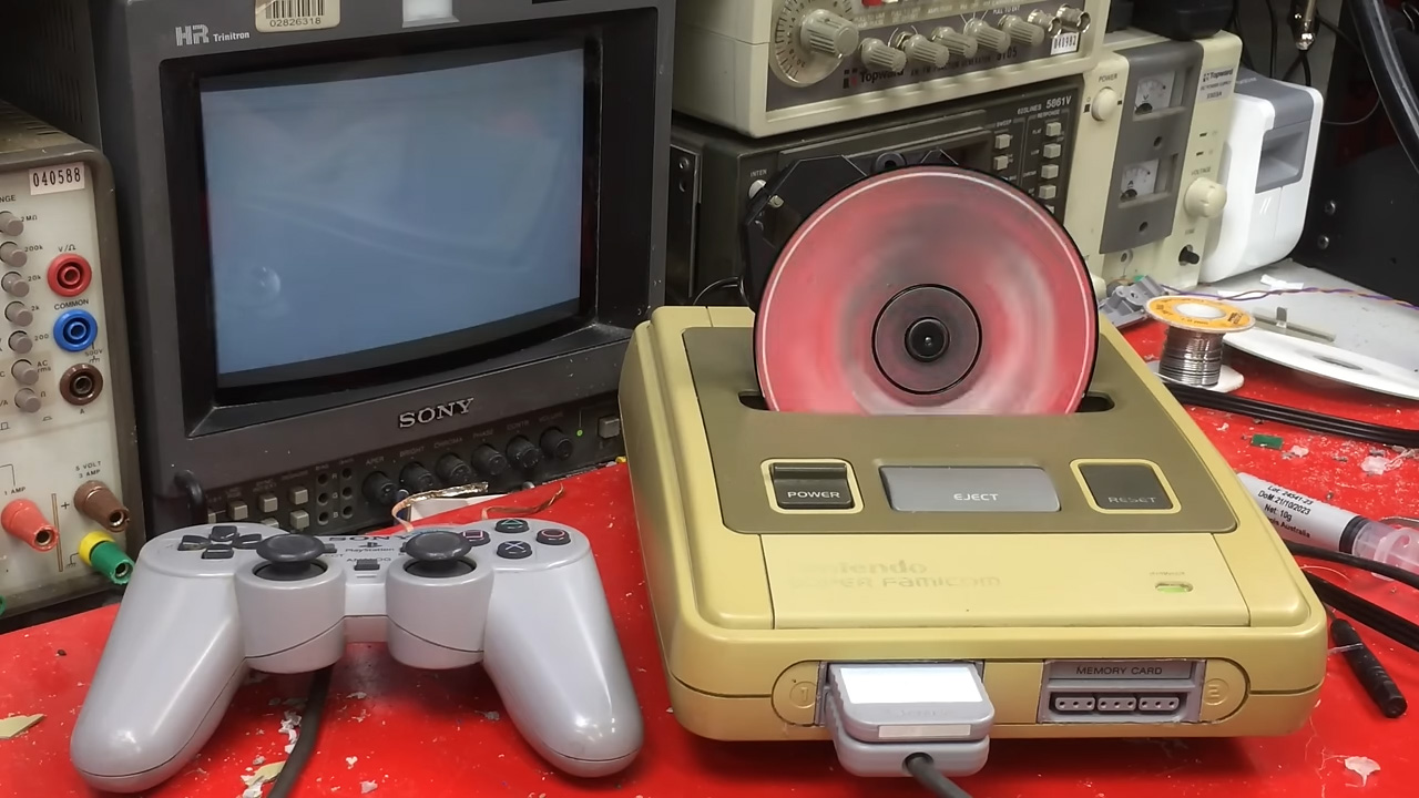 Nintendo PlayStation recreated by YouTuber with a soldering iron and some hot glue